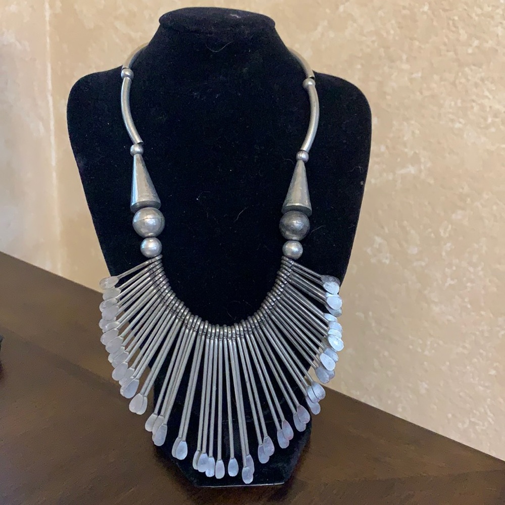 Artistic Silver Necklace.